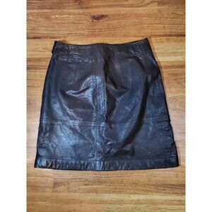 Martin & OSA Brown Leather Mini Skirt Size 8